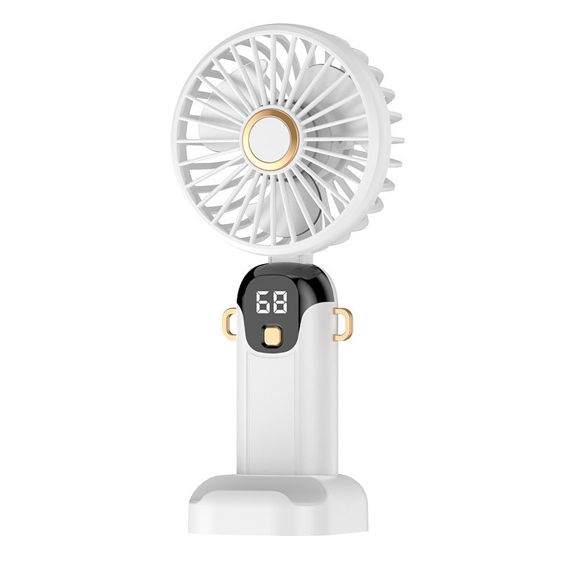 High-Speed Portable Fan. Portable Desktop Fan Outdoor USB Digital Display Handheld Small Fan