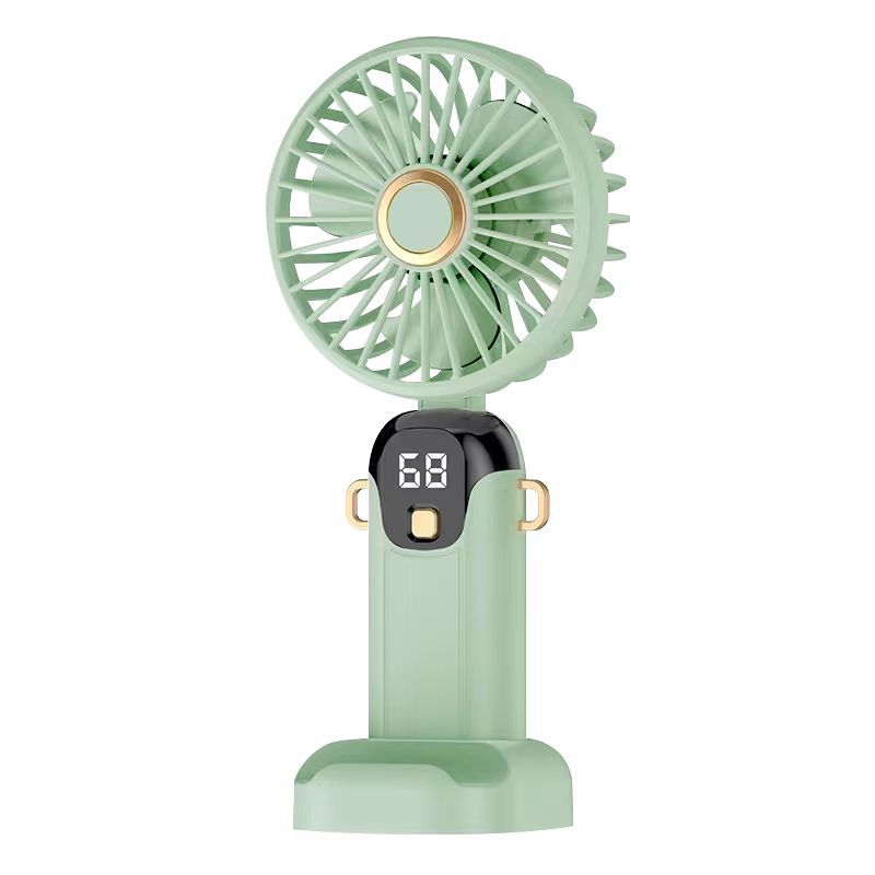 High-Speed Portable Fan. Portable Desktop Fan Outdoor USB Digital Display Handheld Small Fan