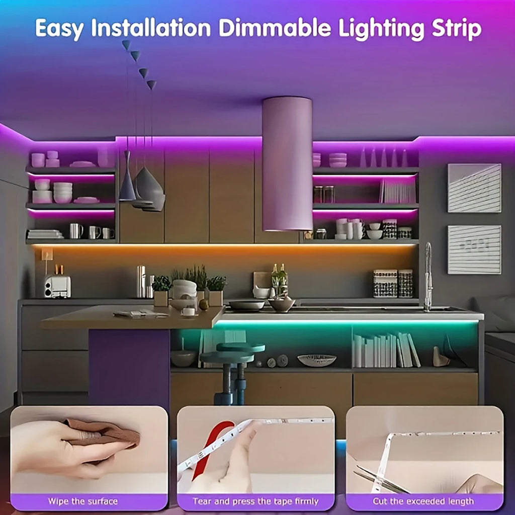 Led Strip Lights with 44 Key Remote Control 1m 5m 10m 20m RGB Tape Led Wall Room