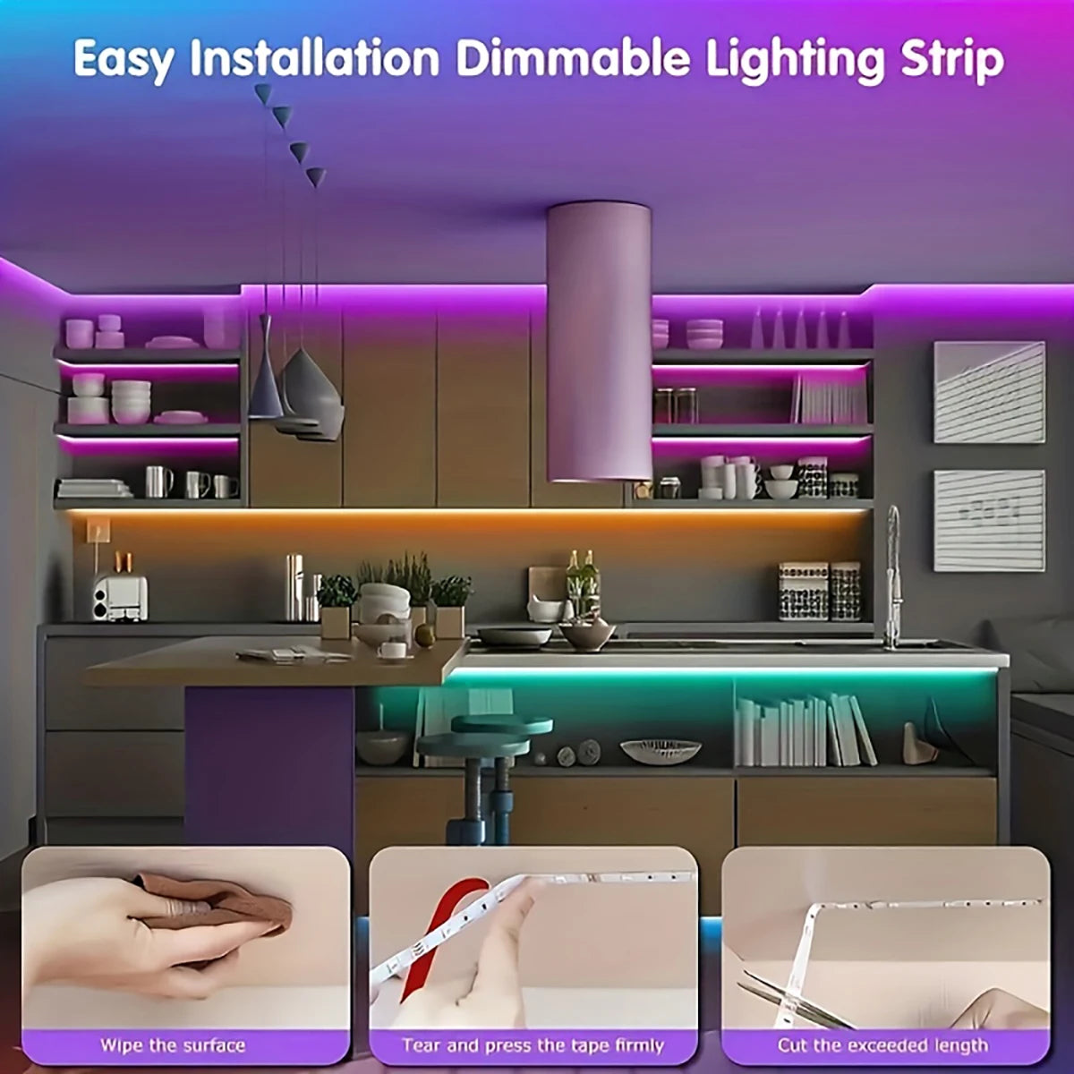 Led Strip Lights with 44 Key Remote Control 1m 5m 10m 20m RGB Tape Led Wall Room