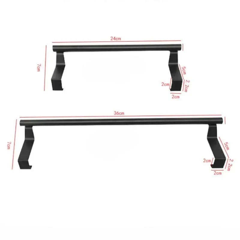 Over Cabinet Towel Rack Organizer Punch-free Rag Hanger