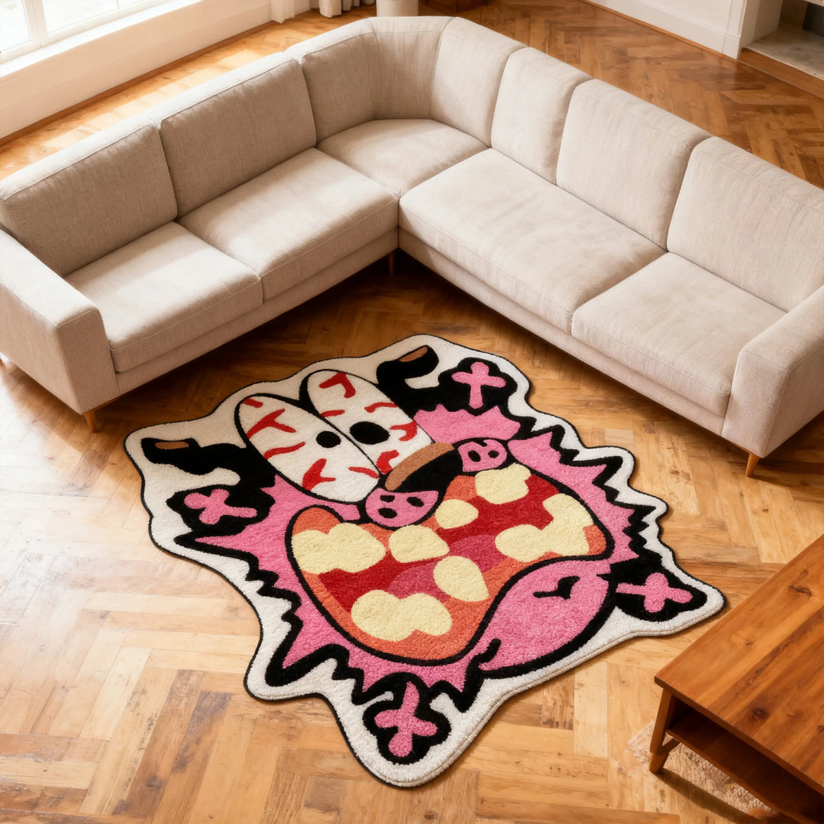Fun Cartoon Decorative Carpet Unique Shape