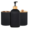 Bathroom Countertop Container, Hand Soap Dispenser, Cotton Ball Storage Box & Toothbrush Holder