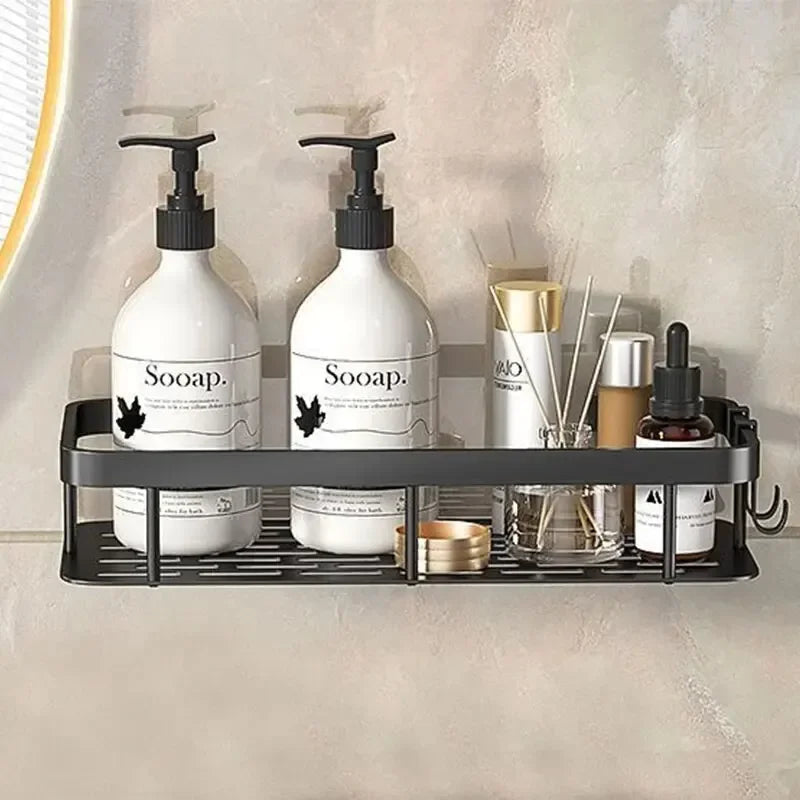 Bathroom Storage Rack/ Shelves, No-Drill Wall Mount Corner Shelf