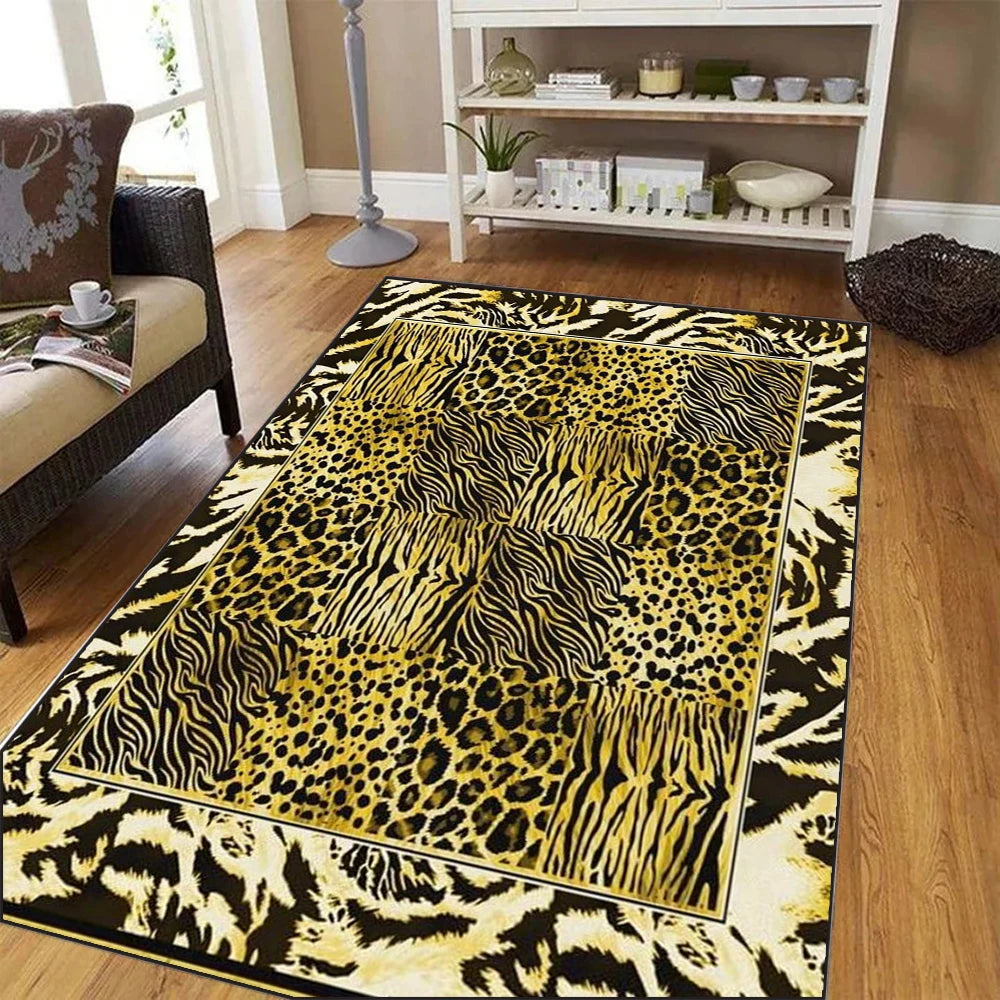 Leopard print Carpet for Home Decoration Modern Abstract Small and Large Area Rugs