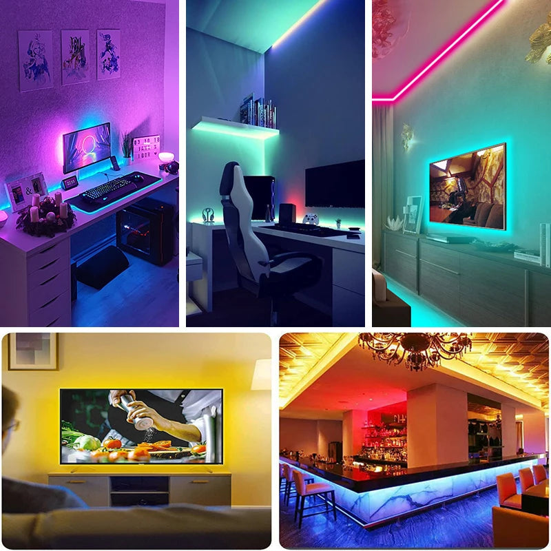 Led Strip Lights with 44 Key Remote Control 1m 5m 10m 20m RGB Tape Led Wall Room