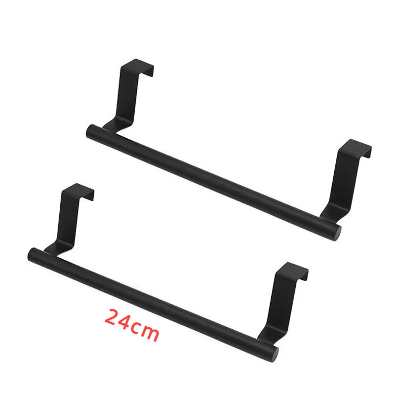 Over Cabinet Towel Rack Organizer Punch-free Rag Hanger