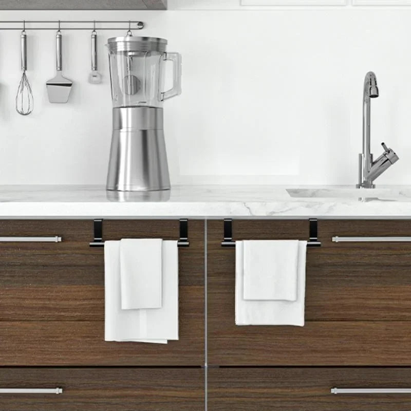 Over Cabinet Towel Rack Organizer Punch-free Rag Hanger