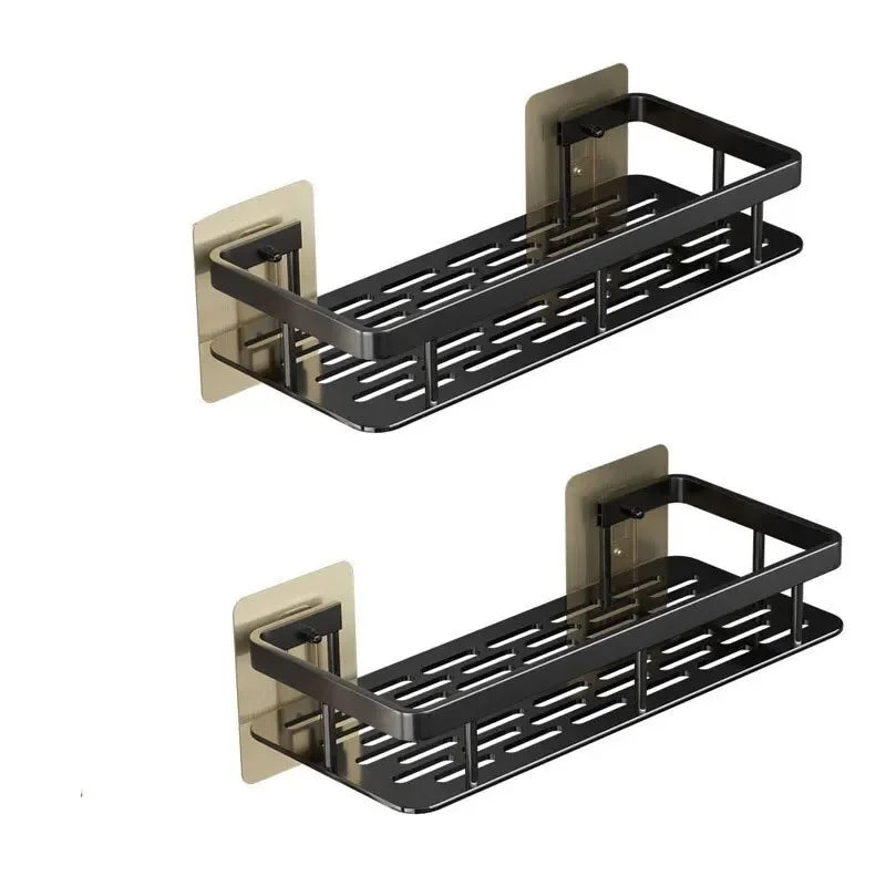 Bathroom Storage Rack/ Shelves, No-Drill Wall Mount Corner Shelf