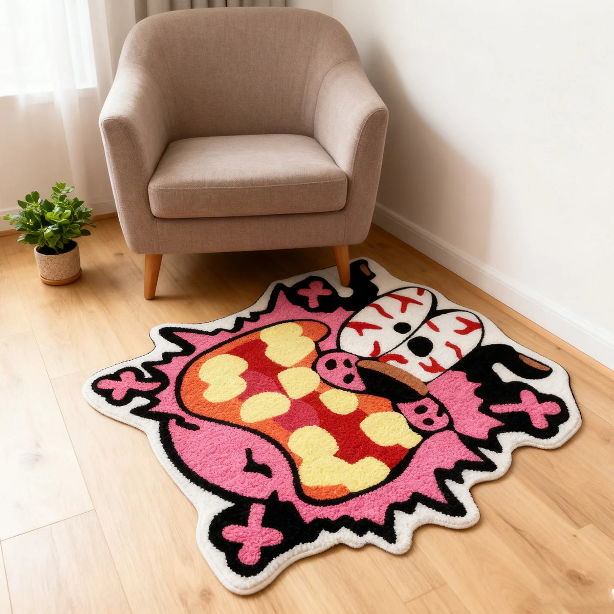 Fun Cartoon Decorative Carpet Unique Shape