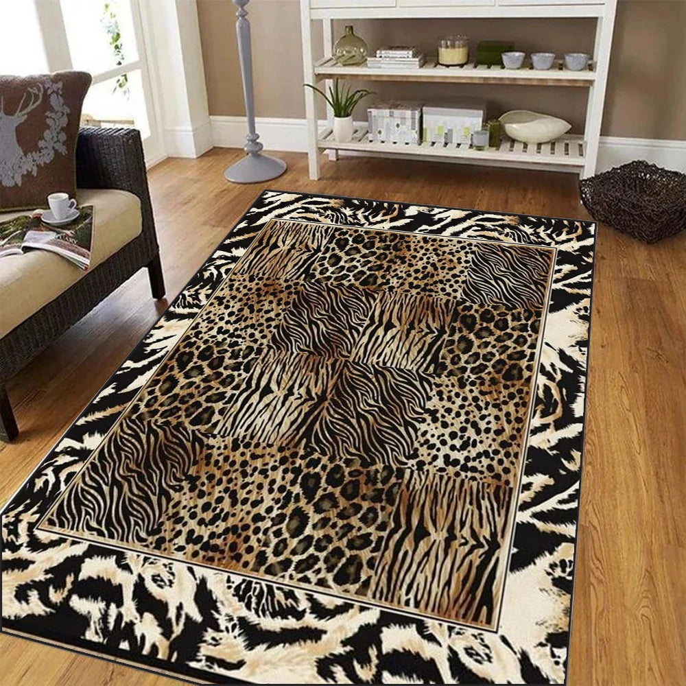 Leopard print Carpet for Home Decoration Modern Abstract Small and Large Area Rugs